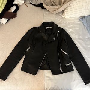 Mango faux leather jacket